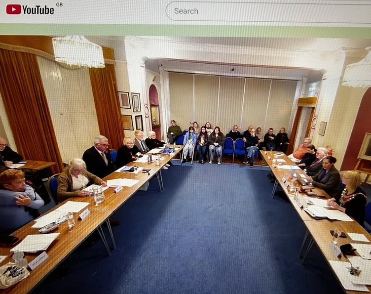 Teignmouth Town Council's first live-streamed meeting.