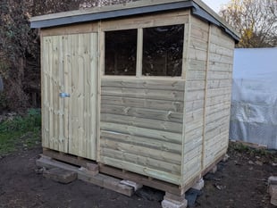 Exminster garden celebrates new sheds