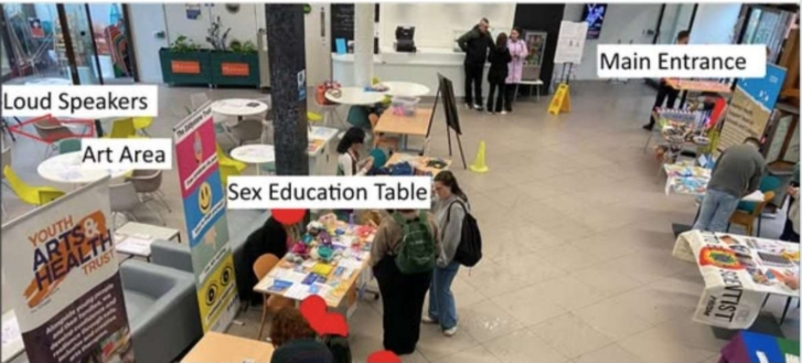 A picture showing the layout of the Young Person's Day event in October