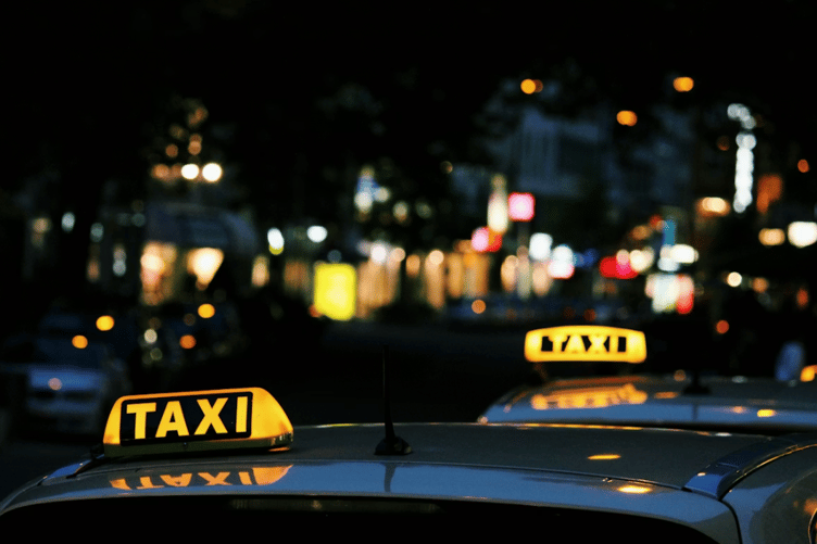 Taxi stock image
