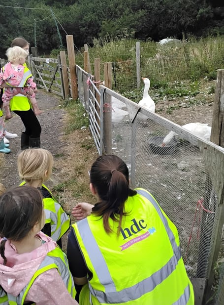 Nursery children enjoy time at Abbrook Farm, Kingsteignton