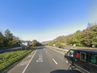 Traffic building on A38 following collision near Buckfast 