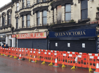 Businesses shut and road closed amid safety fears