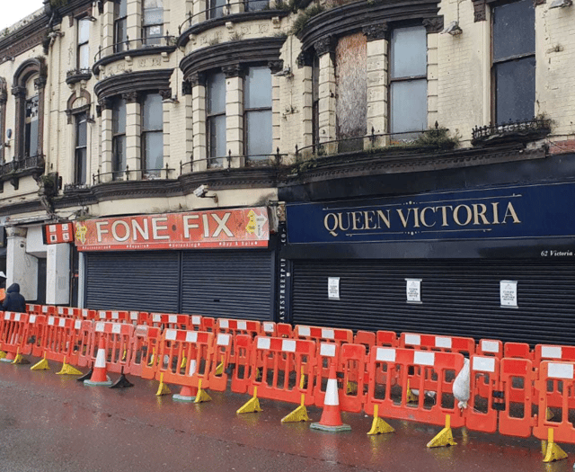 Businesses shut and road closed amid safety fears
