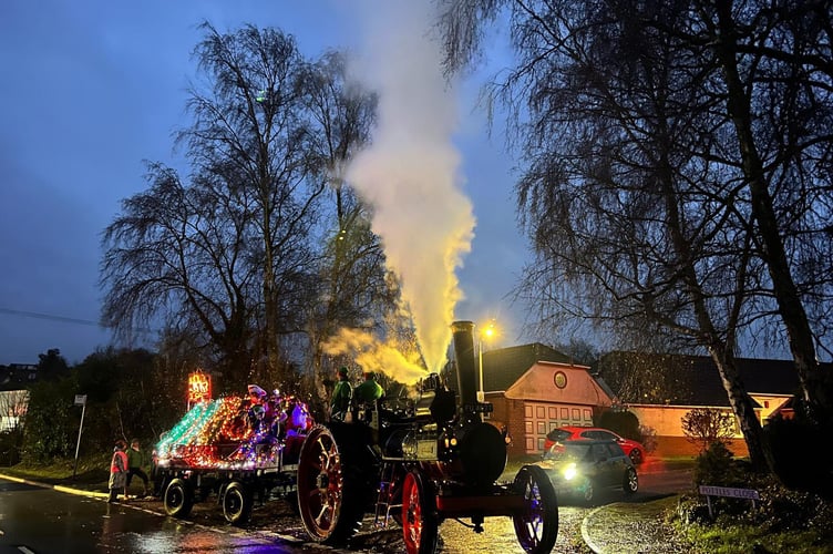 Santa Tour in Exminster. Photo Exminster Pre-School