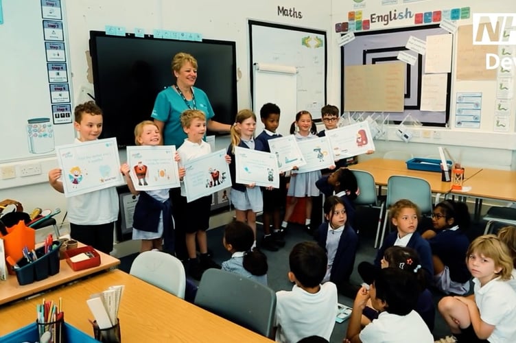 Dental health programme in Devon schools. Photo NHS Devon 