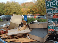 Fly tipping information event at Dartmoor car park 