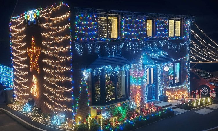 The festive home in Mallow Place, Newton Abbot. Photo Carly Setherton