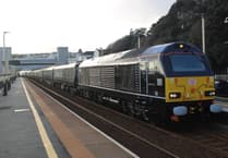 Royal Train passes through Dawlish
