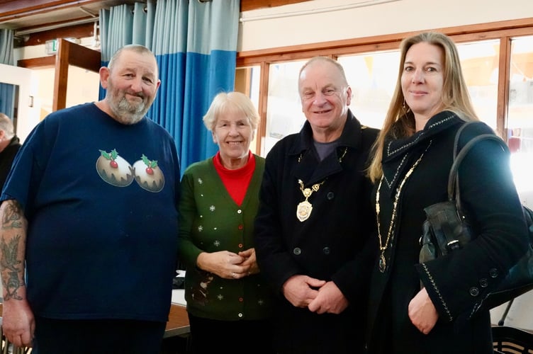Strand Centre manager Paul Lentle, organiser Marie Whitehead and Mayor of Dawlish Anthony James. photo Bob Simpson 
