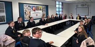 Teign School students quiz their MP