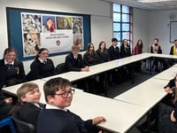 Teign School students quiz their MP