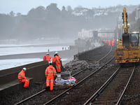 Storm-battered Dawlish rail line ‘held up well’ say ministers