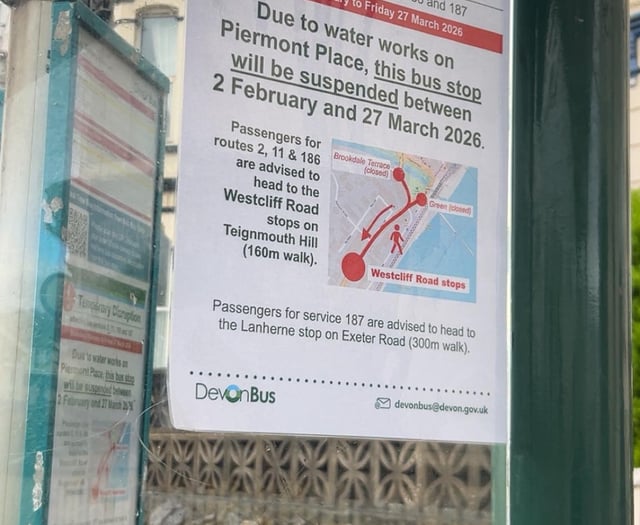 Dawlish road closure disrupts buses