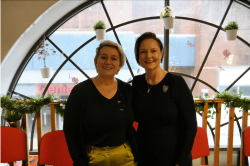 Claire Knight, CEO of Phoenix Rising, left, and Police and Crime Commissioner Alison Hernandez