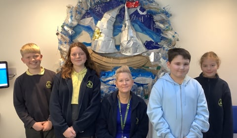 Starcross students' recycled art workshop