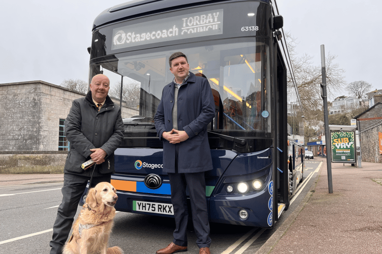 Steve Darling MP with Stagecoach managing director Peter Knight