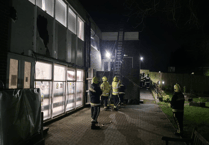 Newton Abbot Fire Station ladder training at Courtenay Centre