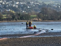 Dawlish coastguards train for mud rescues