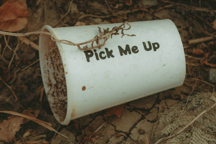 Litter pick stock image