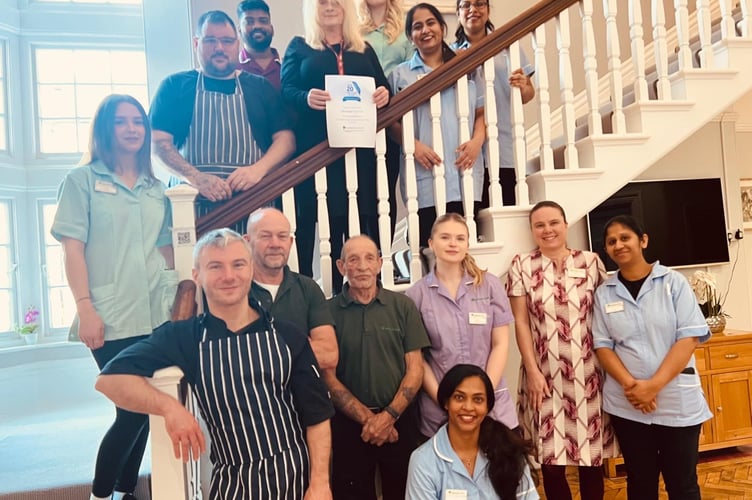 Staff at Mulberry House care home in Bovey Tracey. Photo contributed 