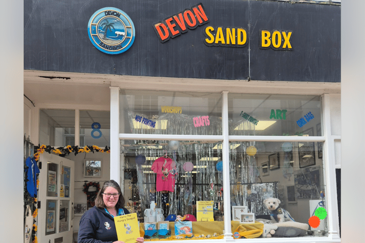 Dawn outside her store Devon Sand Box on Somerset Place