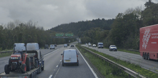 Delays on A38 following crash 