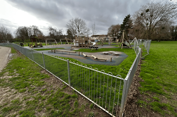 Play area at Mill Marsh Park, Bovey Tracey 