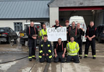 Chagford Fire Station's charity car wash success