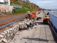 Dawlish sea wall repairs make good progress