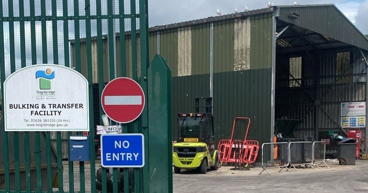 Teignbridge Council waste transfer station. Photo Teignbridge Council 