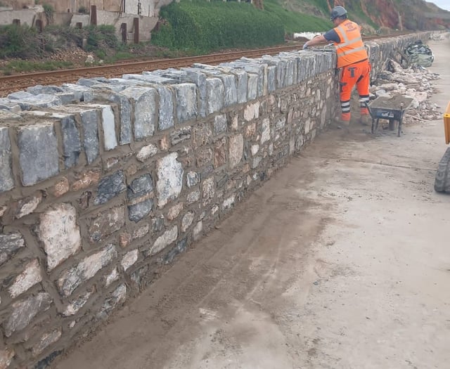 Dawlish sea wall reopening after storm