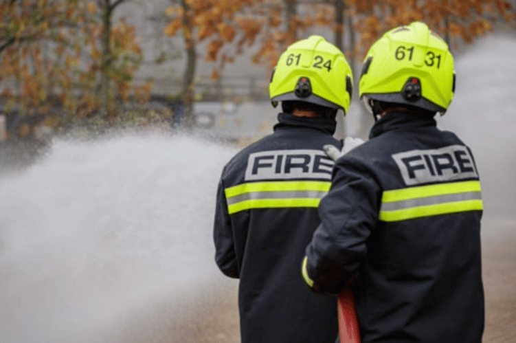 Four fire engines tackle property blaze near Exeter