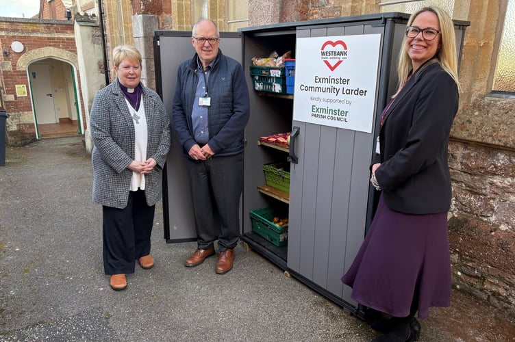 Left to right Methodist minister Rev Donna Leigh, Cllr Kevin Smith and Sarah Benthall from Westbank. Photo contributed 