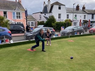 Bowling gets underway in Shaldon