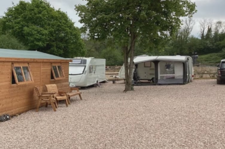 Traveller site at Berry Park, Dainton. Photo Teignbridge Council 