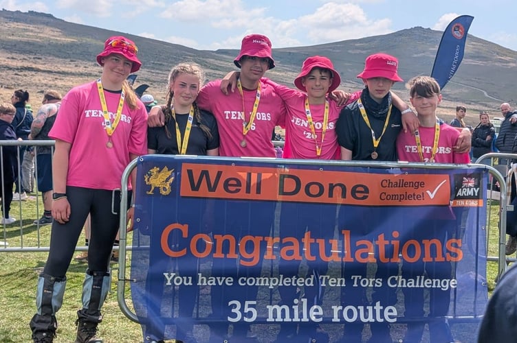 Teign School Ten Tors students completed the challenge. Photo contributed