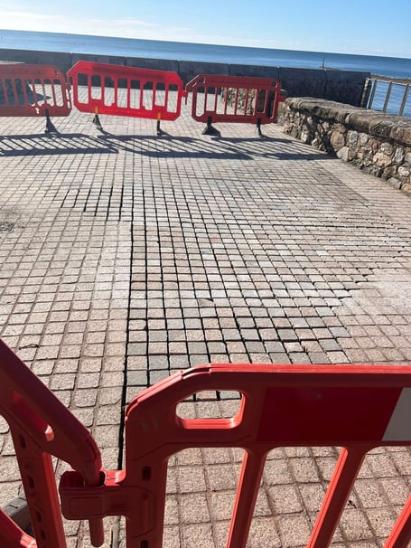 Granite block paving at Dawlish. Photo Cllr Rosie Dawson 