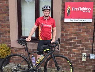 Firefighter's gruelling cycling challenge 