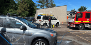 Dawlish fire crew's charity car wash success