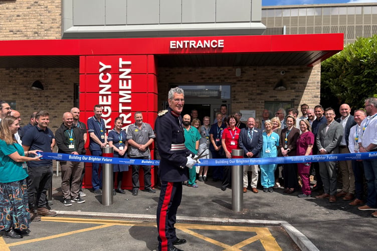 Lord Lieutenant of Devon David Fursdon cuts the ribbon at Torbay Hospital's upgraded emergency department. Photo contributed