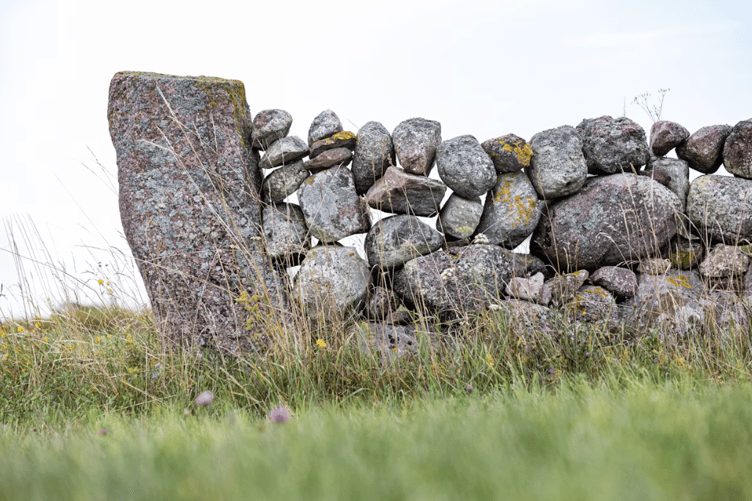 Stone wall stock image