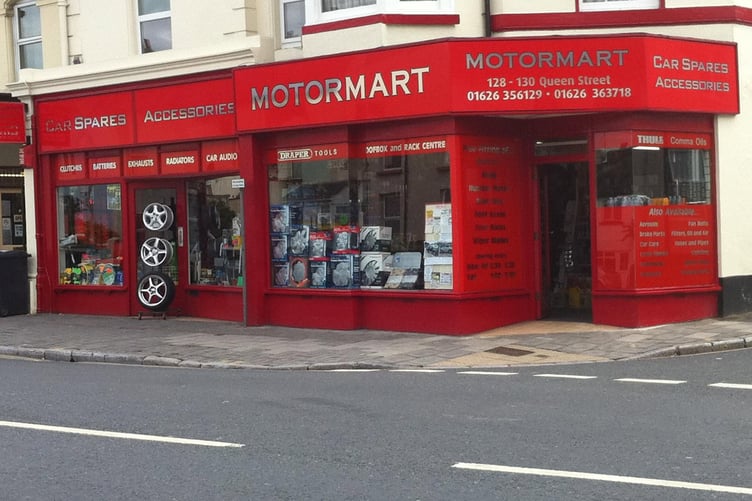 Former Motormart premises in Queen Street, Newton Abbot. Photo Motormart Facebook