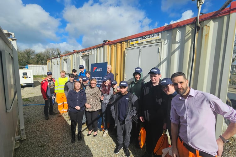 Students from South Devon UTC gain work experience with Kier. Photo contributed