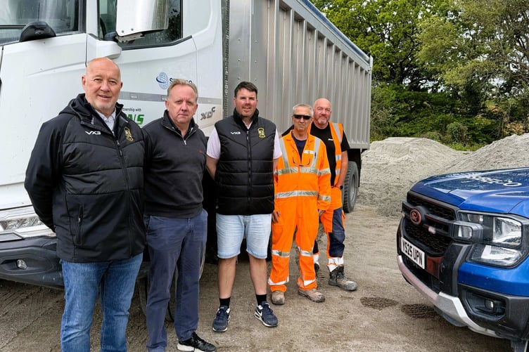 Clay company Sibelco helping Buckland Athletic FC with pitch maintenance. Photo contributed