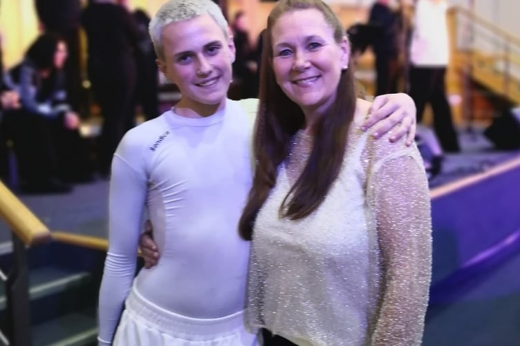 Teignmouth champion dancer Niko Merelle with his mother Jody