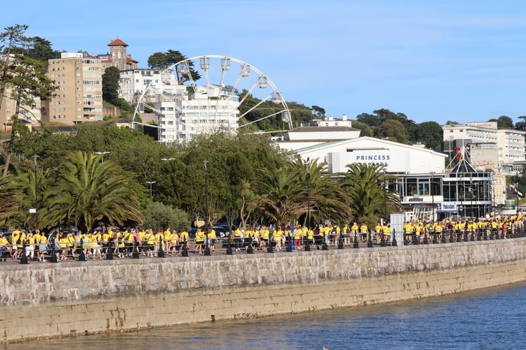 Rowcroft Hospice Sleep Walk 2026 participants making their way along Torquay seafront