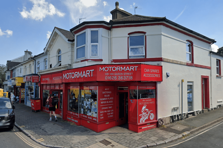 The former Motormart at Queen Street, Newton Abbot