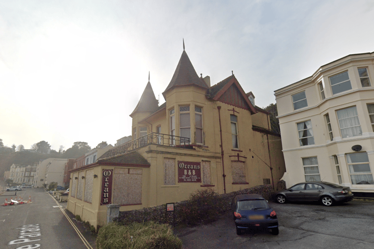 The former Oceans B&B Guesthouse in Dawlish