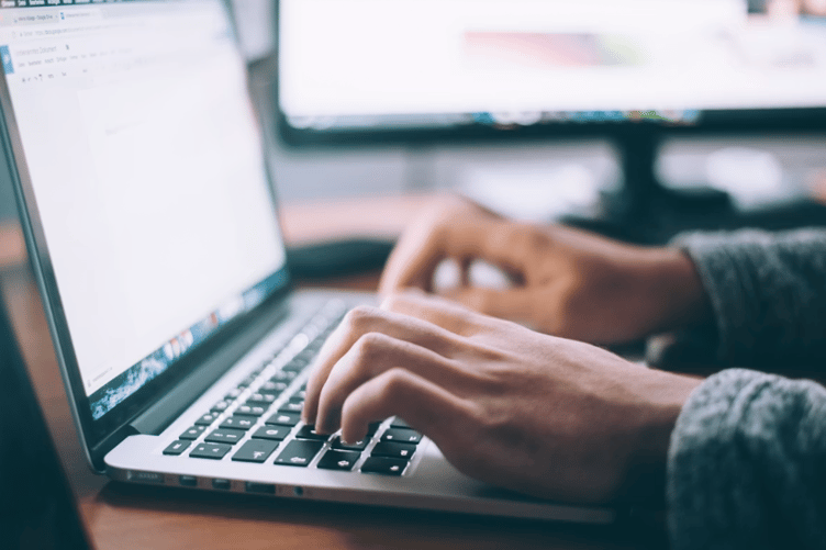 Scam website stock image